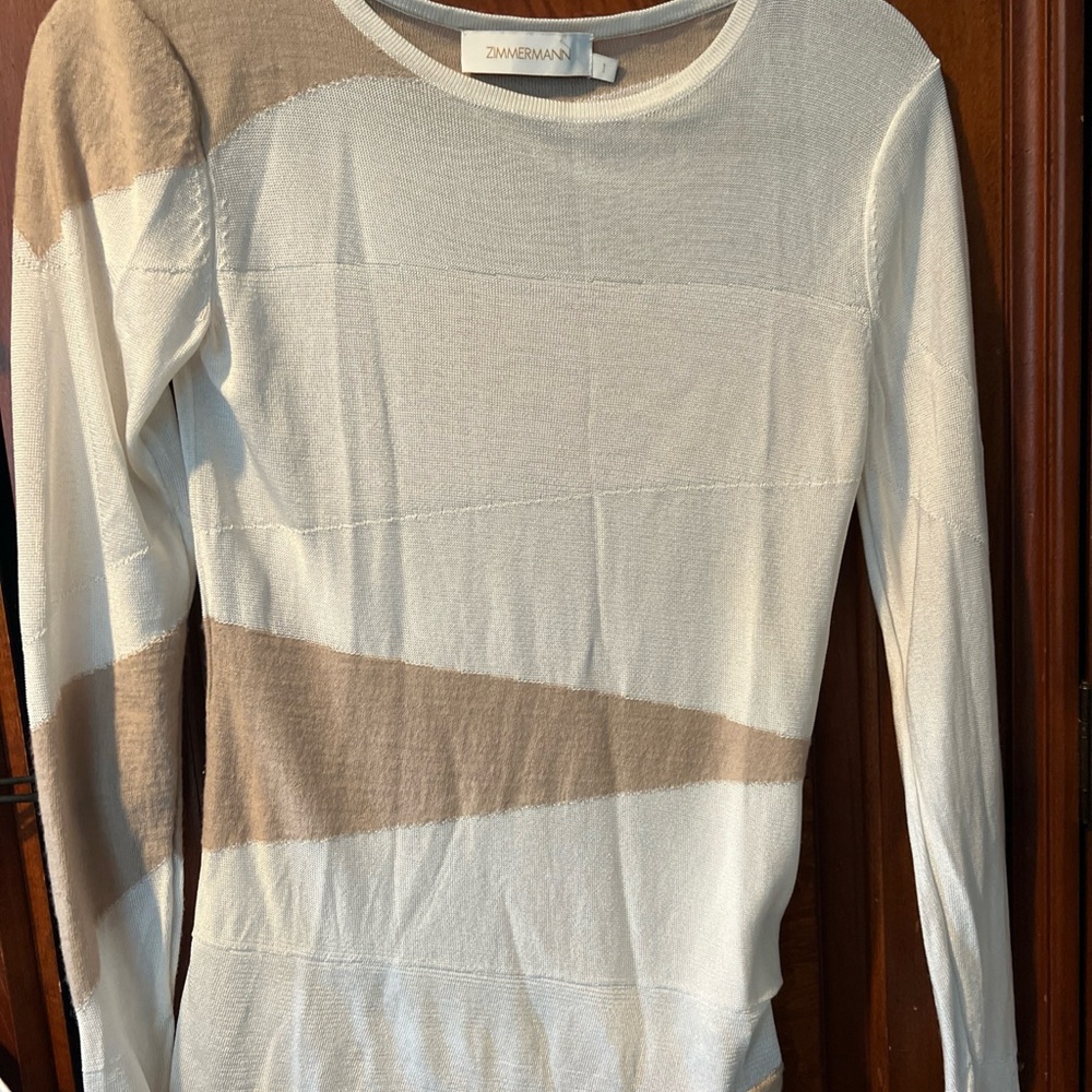 Zimmermann Ivory Knit Crewneck Top - Picture 2 of 11